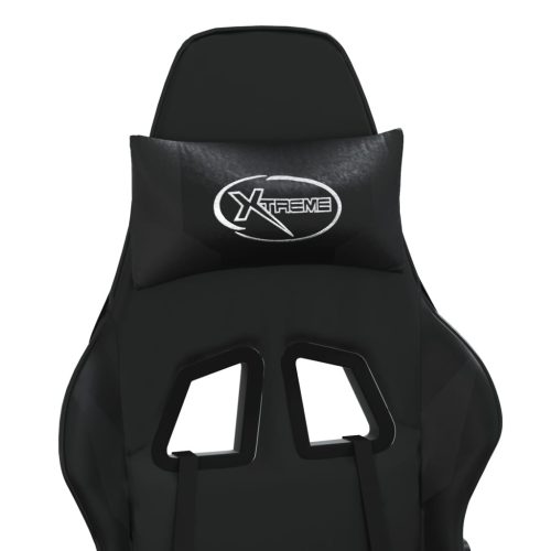  fekete műbőr játékszék lábtartóval