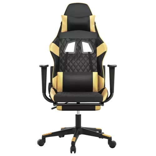  fekete és piros műbőr játékszék lábtartóval