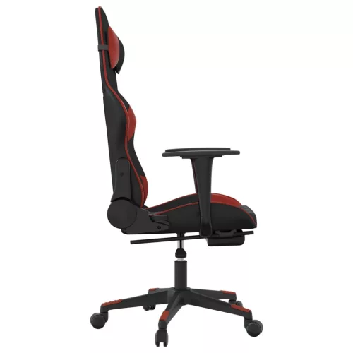  fekete és bordó műbőr játékszék lábtartóval