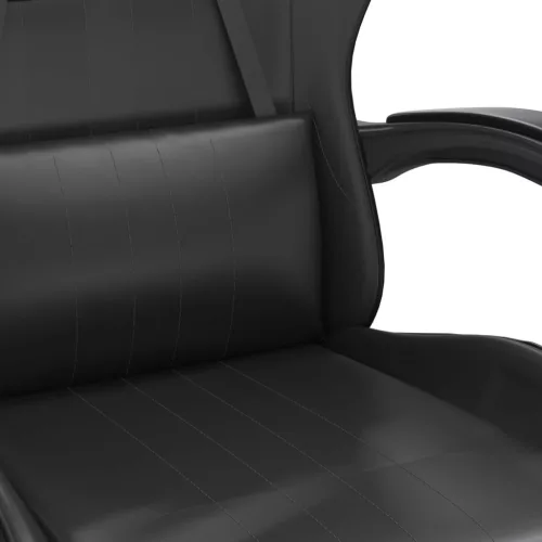  fekete műbőr játékszék lábtartóval