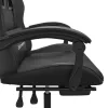  fekete műbőr játékszék lábtartóval