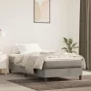  világosszürke bársony rugós ágy matraccal 80 x 200 cm