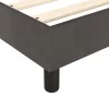  sötétszürke bársony rugós ágy matraccal 200x200 cm