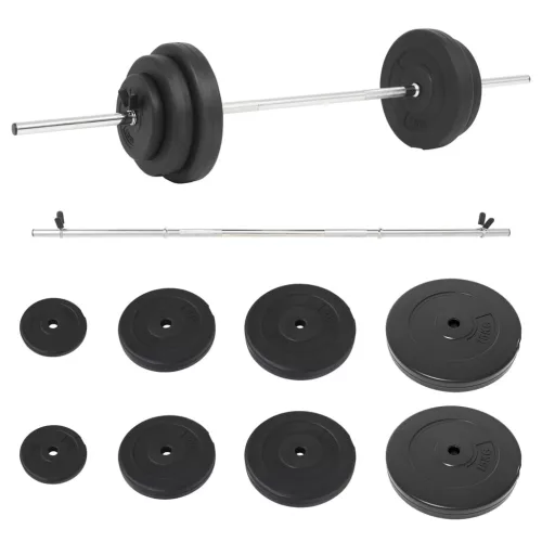  súlyzórúd súlytárcsákkal 60 kg