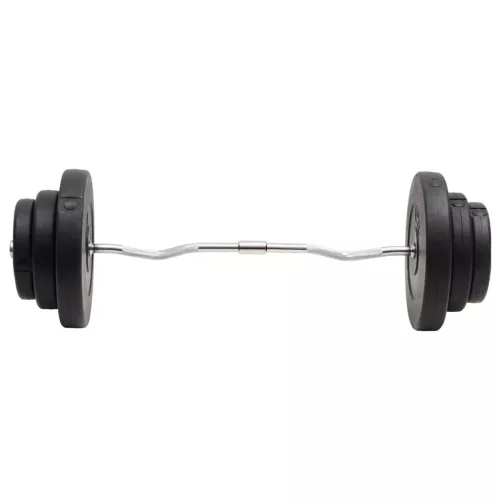  hajlított súlyzórúd súlytárcsákkal 60 kg