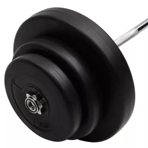  hajlított súlyzórúd súlytárcsákkal 60 kg