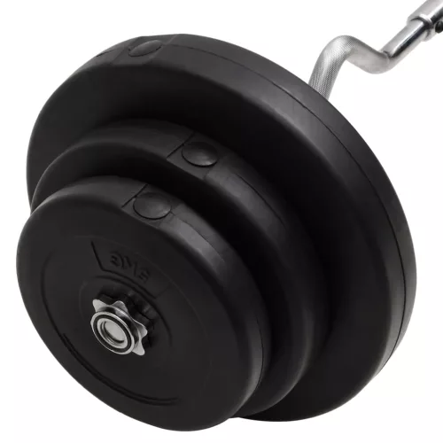  hajlított súlyzórúd súlytárcsákkal 60 kg
