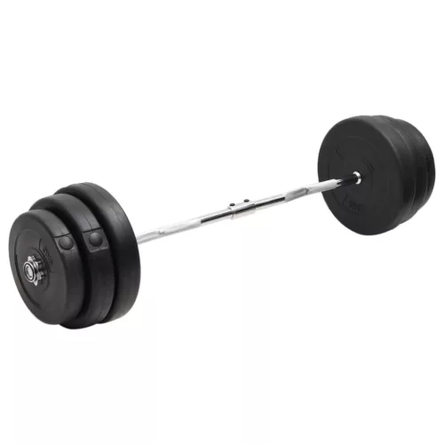  hajlított súlyzórúd súlytárcsákkal 90 kg