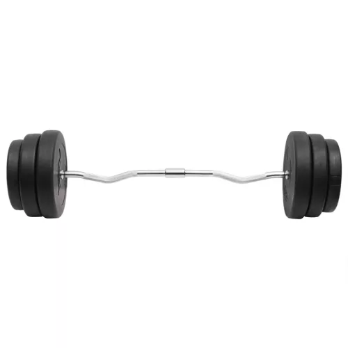  hajlított súlyzórúd súlytárcsákkal 90 kg