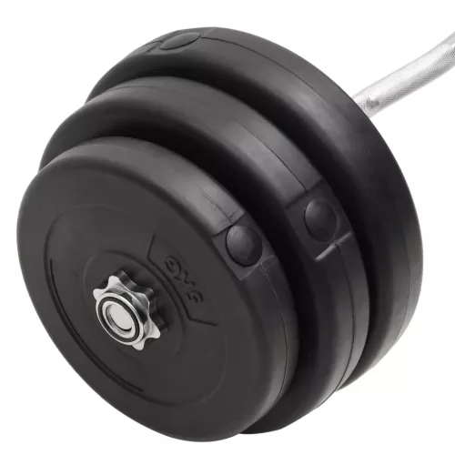  hajlított súlyzórúd súlytárcsákkal 90 kg