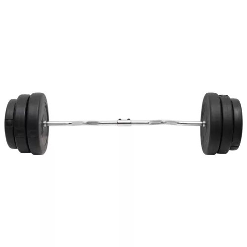  hajlított súlyzórúd súlytárcsákkal 90 kg