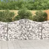  2 db íves horganyzott vas gabion kosár 200 x 50 x 100/120 cm