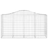  2 db íves horganyzott vas gabion kosár 200 x 50 x 100/120 cm