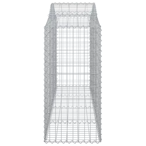  2 db íves horganyzott vas gabion kosár 200 x 50 x 100/120 cm