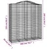  18 db íves horganyzott vas gabion kosár 200x50x220/240 cm