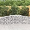  7 db íves horganyzott vas gabion kosár 400x50x60/80 cm