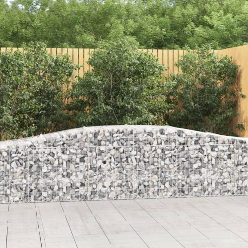  7 db íves horganyzott vas gabion kosár 400x50x60/80 cm