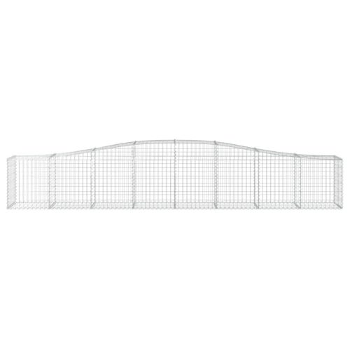  7 db íves horganyzott vas gabion kosár 400x50x60/80 cm