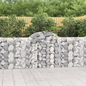  2 db íves horganyzott vas gabion kosár 200x30x100/120 cm