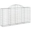  2 db íves horganyzott vas gabion kosár 200x30x100/120 cm