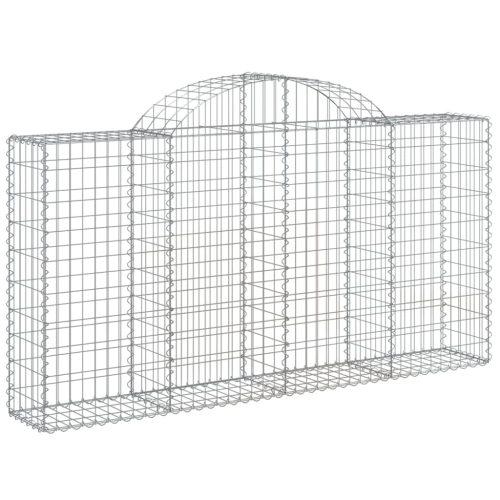  2 db íves horganyzott vas gabion kosár 200x30x100/120 cm