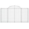  2 db íves horganyzott vas gabion kosár 200x30x100/120 cm