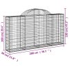  2 db íves horganyzott vas gabion kosár 200x30x100/120 cm