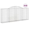  30 db íves horganyzott vas gabion kosár 300x30x120/140 cm