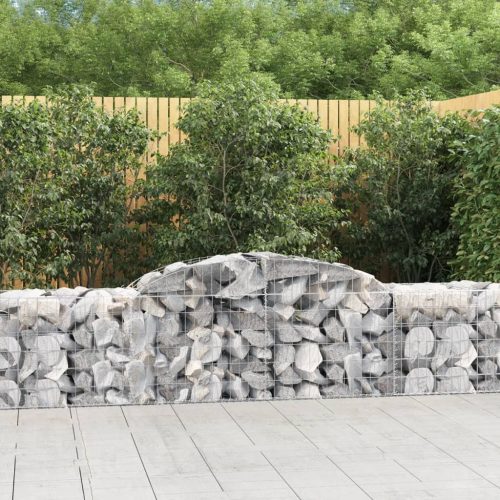  10 db íves horganyzott vas gabion kosár 300x50x60/80 cm