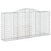  2 db íves horganyzott vas gabion kosár 300x50x140/160 cm