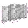  11 db íves horganyzott vas gabion kosár 300x50x160/180 cm