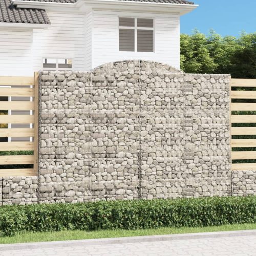  8 db íves horganyzott vas gabion kosár 300x50x220/240 cm