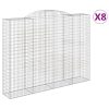  8 db íves horganyzott vas gabion kosár 300x50x220/240 cm