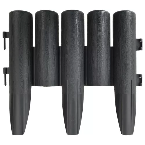  36 db antracitszürke polipropilén gyepszegély 10 m