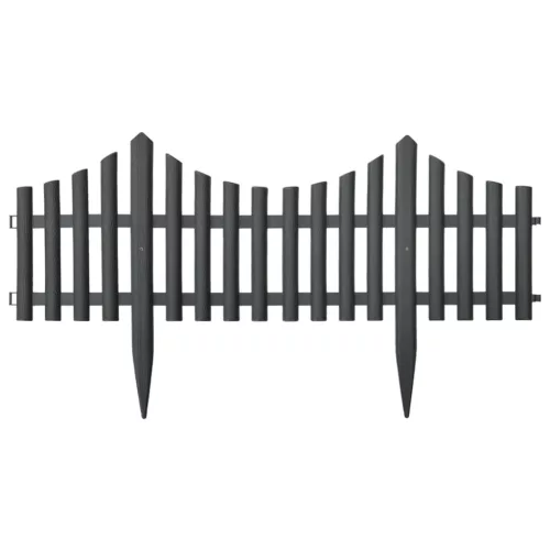  17 db antracitszürke PP gyepszegély 10 m