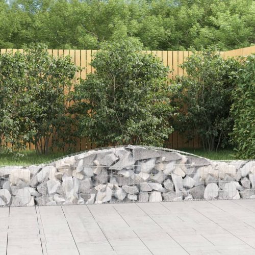  15 db íves horganyzott vas gabion kosár 400x30x40/60 cm