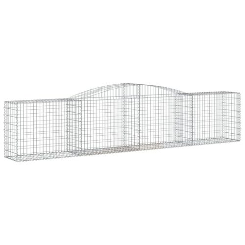  7 db íves horganyzott vas gabion kosár 400x50x80/100 cm