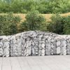  10 db íves horganyzott vas gabion kosár 400x50x80/100 cm