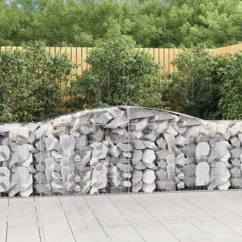 10 db íves horganyzott vas gabion kosár 400x50x80/100 cm