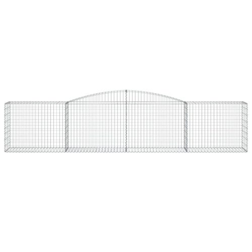  10 db íves horganyzott vas gabion kosár 400x50x80/100 cm