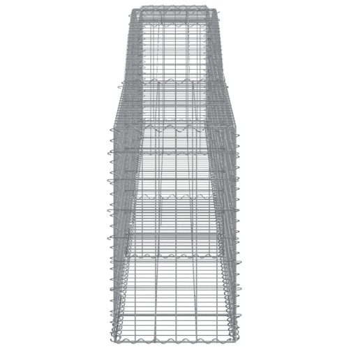  10 db íves horganyzott vas gabion kosár 400x50x80/100 cm