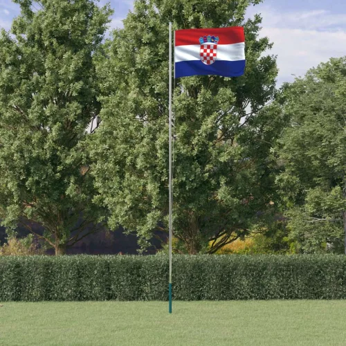  alumínium horvát zászló és rúd 6,23 m