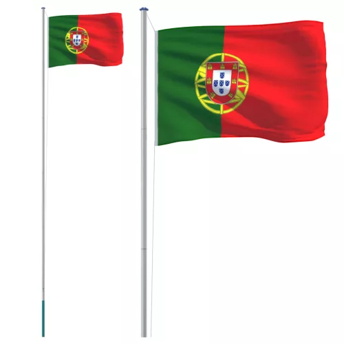  alumínium portugál zászló és rúd 6,23 m
