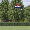  alumínium horvát zászló és rúd 5,55 m