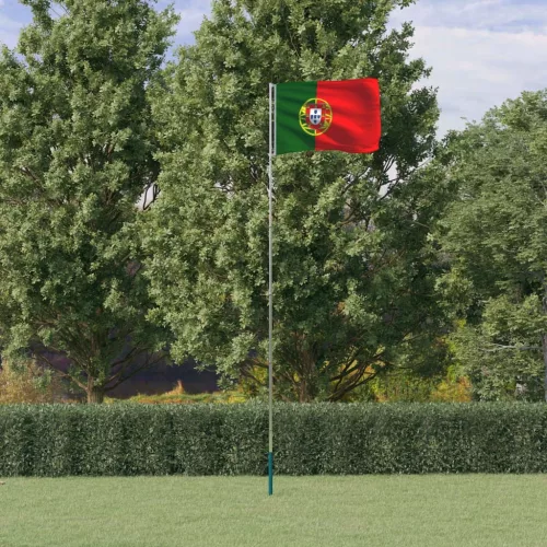  portugál alumínium zászló és rúd 5,55 m