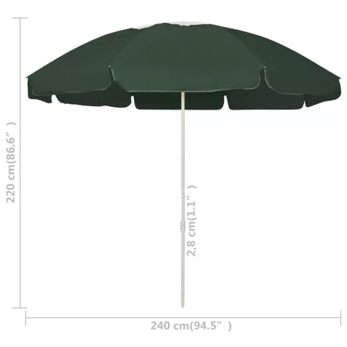  zöld strandnapernyő 240 cm