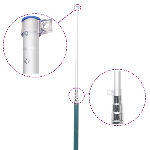  brit alumínium zászló és rúd 5,55 m