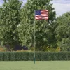  amerikai alumínium zászló és rúd 5,55 m