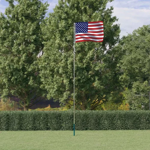  amerikai alumínium zászló és rúd 5,55 m