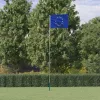  európai uniós alumínium zászló és rúd 5,55 m